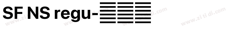 SF NS regu字体转换